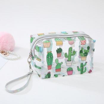 Clear Cactus Flamingo Cosmetic Storage for Women
