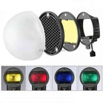 Magnetic Mount Honeycomb Grid with Diffuser and Color Filters