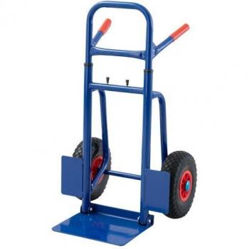 Carrello a due ripiani in acciaio blu RAL5012, portata 150 kg, dimensioni 555x445x845h