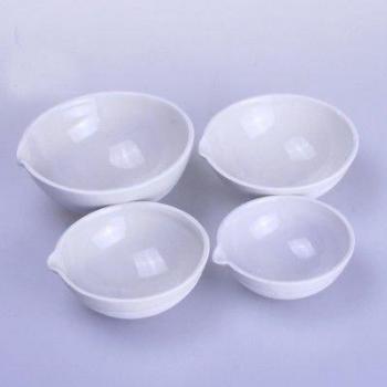 75ml Ceramic Evaporating Dish Round Bottom With Spout