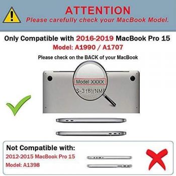 TECOOL MacBook Pro 15 inch Case 2016 Light Black
