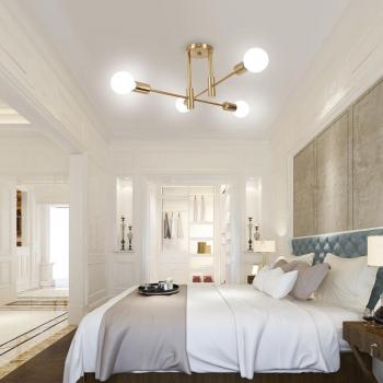 4-flammige Deckenlampe im Vintage-Design
