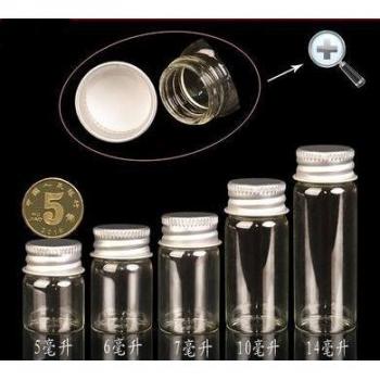 7ml Clear Glass Wishing Bottles