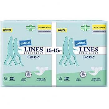 Lines Specialist Assorbenza Pannolone Mutandina Misura Me Classic Super, 30 Pezzi