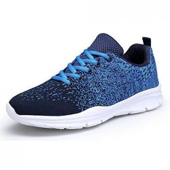 KOUDYEN Chaussures de Running Homme Femme Fitness Confortable (EU41, Bleu)