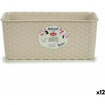 Stefanplast Balkonblumenkasten Camel 13x11x29 cm (12 Stück)