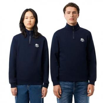 Sweat Lacoste Small Graphic Zip Bleu Marine