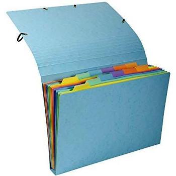 Exacompta Aquarel Multipart File 12 Pockets Assorted (Pack of 4)