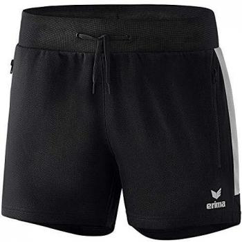 Erima Damen Squad Kurze Trainingsshort, schwarz/Silver Grey, 40
