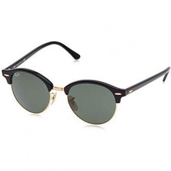RAY-BAN Sunglasses RB4246 CLUBROUND (901) Black / Gold RRP-£135