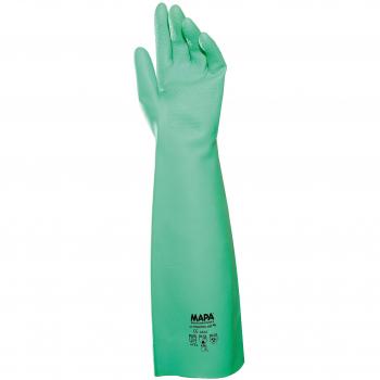 Guanti lunghi in nitrile verde 46 cm