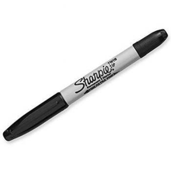 Sharpie Twin Tip Permanent Marker, Schwarz