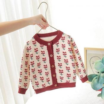 Boys and Girls Spring Knit Sweater Cardigan 2022