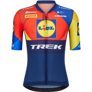 Maglia Lidl‑Trek 2025 Team Aero Manica Corta Blu M (Versione Semplice)