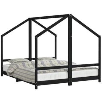 VidaXL Kinderbett Schwarz 2x(80x200) cm