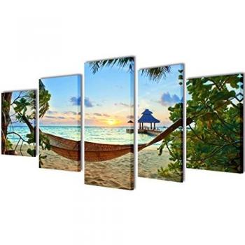 VidaXL Beach Hammock Canvas Print 200 x 100 cm