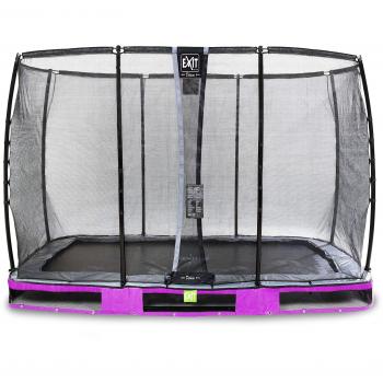 Elegant Inground-Trampolin Exit 214×366 cm – Lila, mit Extra-Sicherheitsnetz