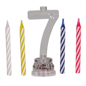 Portavela LED con 4 Velas 13 cm