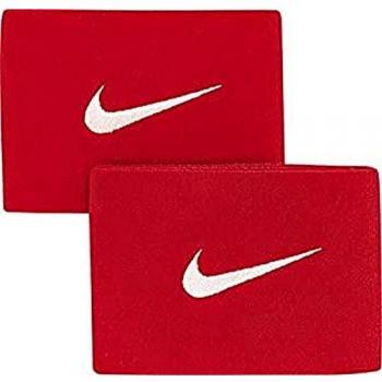 Unisex Nike Stay-II Shin Guards in University Red and White, One Size