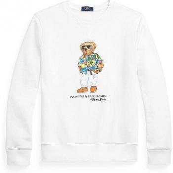 Sudadera de cuello redondo Polo Ralph Lauren Bear blanca