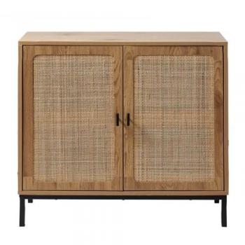 Mobile credenza 2 ante rattan naturale L80 cm