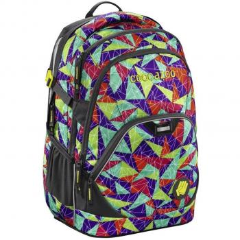 Coocazoo EvverClevver II Schulrucksack mit Laptopfach 45 cm, Spiky Pyramids Design