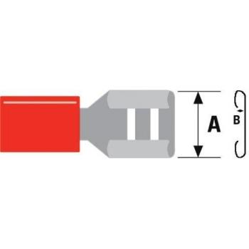 Fast On Connector 6.3 mm Rood Vrouwelijk