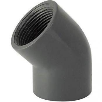 Coude 45° à Visser Femelle/Femelle PVC 2''1/2