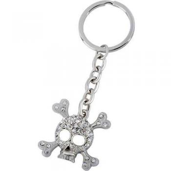 Polierter Totenkopf-Schlüsselring aus hochwertigem Edelstahl – Eichmüller