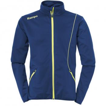 Kempa Curve Classic Kinderjacke, Neon Gelb/Dunkelblau, Größe 140