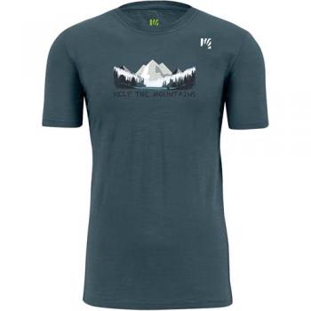 Karpos Ambretta Retro-Print T-Shirt, für Männer, Farbe Schwarz