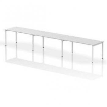 Impulse 3 Person Office Bench Desk White Frame