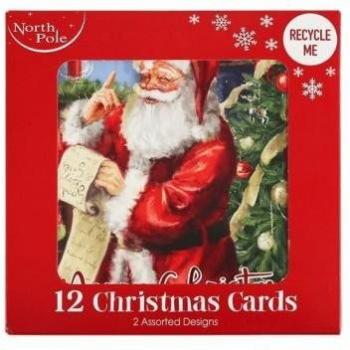 Eurowrap Kerstkaart Santa Claus (24-pack)