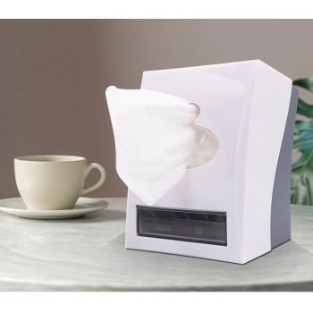 Support combiné mouchoirs, rouleaux et porte‑serviettes