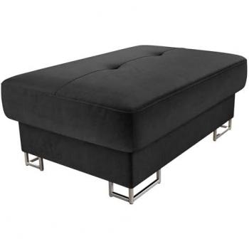 Banco acolchado gris Comfivo 238, 42x67x104cm, tapiz, patas metálicas