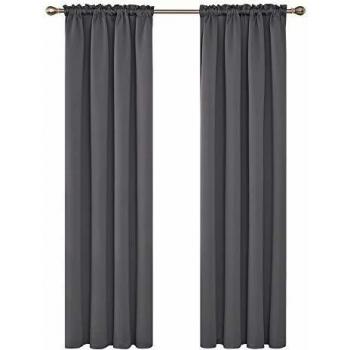 Deconovo 2‑Panel Soft Blackout Drapery – 55×102 in