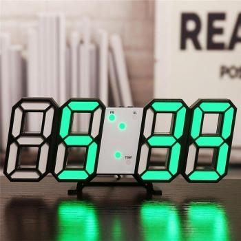 3D LED Schreibtischuhr mit Thermometer