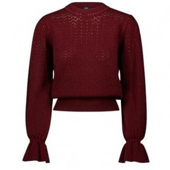 Zero Damen Pullover mit Volant-Ärmeln