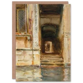 Sargent's Venetian Passage – Artery8 Brown Watercolor Card