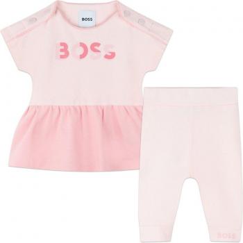 Conjunto de vestido y leggin rosa BOSS para niña