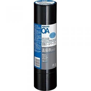 KOKUYO RP‑TH588 Black High Preservation Thermal Roll – 5 Rolls, 62 m Long, 58 mm × 80 mm