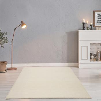 Theko Premium White Wool Rug 190x250