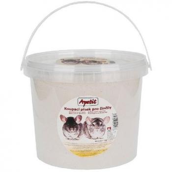 Písek činčila 4kg koupací Apetit kbelík