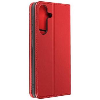 Funda de Cuero Reforzada con Soporte de Video y Detalle Rojo para Samsung Galaxy S23 FE