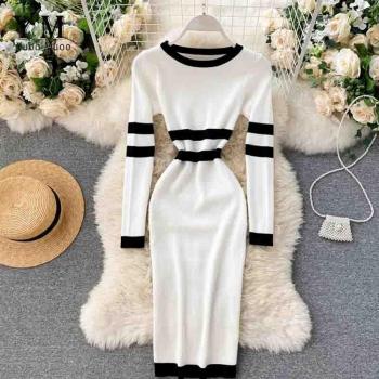 YuooMuoo Robe Pull Extensible à Manches Longues