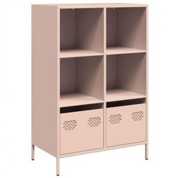 Buffet haut en acier 68x39x103,5 cm rose