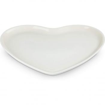 Le Creuset Meringue Stoneware Heart Platter 32cm