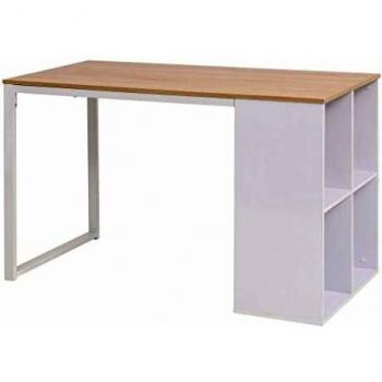 Bureau Vidaxl 120x60x75 cm couleur chêne et blanc