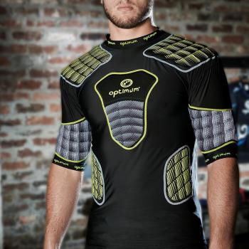 Atomik Youth Shoulder Guards – Optimum, Yellow/Gray, Small