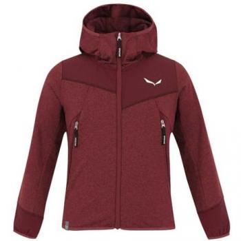 Felpa in pile con cappuccio Salewa Agner Melange per bambini